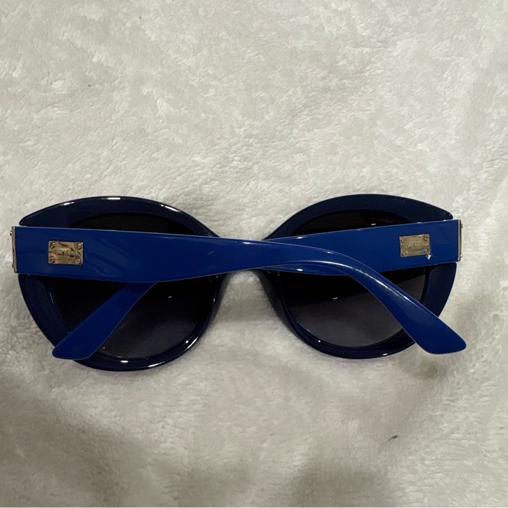 VERSACE Gianni Versace Blue Plastic Oversized Sunglasses - Picture 4 of 16